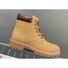 Celine Laced Up Boots In Suede Calfskin Brown 2023