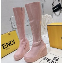 Fendi patent leather Fashion Show boots Pink 2023