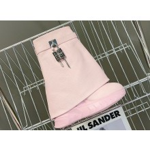 Givenchy Shark Lock Biker ankle boots in grained leather Pink 2023