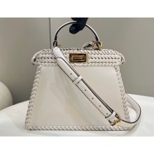 Fendi Peekaboo Iseeu Small Bag White with decorative Stitching 2022