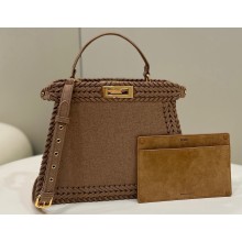 Fendi Peekaboo Iseeu Medium Bag  in Beige Flannel 2023