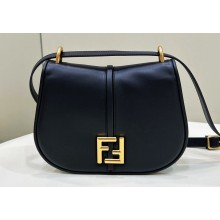 Fendi C’mon Medium bag in smooth and full-grain leather Black 2023