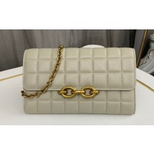 Saint Laurent le maillon chain wallet in shiny quilted lambskin 738109 Vintage