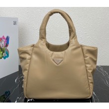 Prada Medium padded Soft nappa leather bag 1BG413 Beige 2023