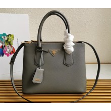 Prada Medium Galleria Saffiano leather bag 1ba232 Gray 2023