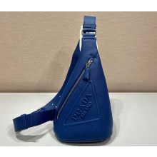 Prada Cross leather bag 2VZ098 Blue 2023