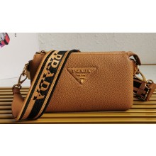 Prada Leather shoulder bag 1BH194 Brown 2023