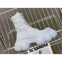 Alexander Wang Storm Combat Boots In Suede/Rubber Gray 2023
