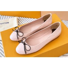 Louis Vuitton Monogram-embossed calf leather Nina Flat Ballerinas Patent Pink 2023