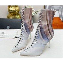 Balmain Heel 10.5cm Uria ankle boots in print leather 2023