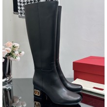 Valentino Heritage Boots In Calfskin Leather Black 2023