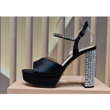 Miu Miu Heel 12.5cm platform 2.5cm Satin sandals with crystals 01 2023