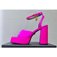 Versace Heel 11cm Aevitas Single Platform 4cm Sandals Satin Fuchsia 2023