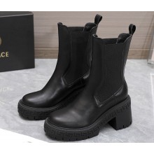 Versace Calfskin Chelsea Boots Black 2023