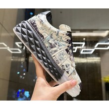 Jimmy Choo Diamond Light Maxi/F Nappa Leather Low-Top Trainers Sneakers with Platform Sole 01 2023