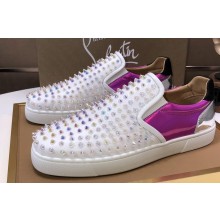 Christian Louboutin Men's Roller-Boat Spiked Slip-On Sneakers 01