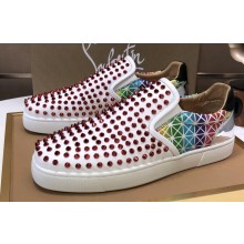 Christian Louboutin Men's Roller-Boat Spiked Slip-On Sneakers 02