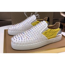 Christian Louboutin Men's Roller-Boat Spiked Slip-On Sneakers 04
