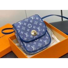 Louis Vuitton Monogram Pochette Cancun Pouch Bag M60018 Denim Blue 2023