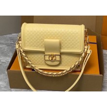 Louis Vuitton Calfskin Dauphine MM Bag M22276 Yellow 2023