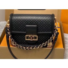 Louis Vuitton Calfskin Dauphine MM Bag M22276 Black 2023