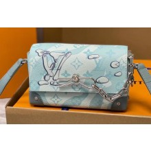 Louis Vuitton Monogram Aquagarden canvas Steamer Wearable Wallet Bag M22637 Crystal Blue 2023