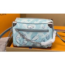 Louis Vuitton Monogram Aquagarden canvas Mini Soft Trunk Bag M22588 Crystal Blue 2023
