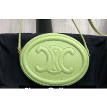 Celine CROSSBODY OVAL PURSE cuir triomphe in SMOOTH CALFSKIN 101703 Light Green