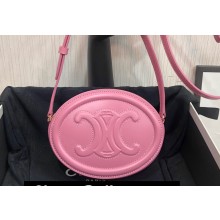 Celine CROSSBODY OVAL PURSE cuir triomphe in SMOOTH CALFSKIN 101703 Pink