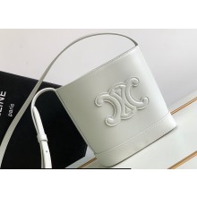 Celine MINI BUCKET CUIR TRIOMPHE Bag in SMOOTH CALFSKIN 10L433 Chalk