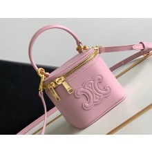 Celine MINI VANITY CASE CUIR TRIOMPHE Bag in SMOOTH CALFSKIN 10J763 Pink