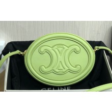 Celine OVAL BAG CUIR TRIOMPHE in SMOOTH CALFSKIN 198603 Light Green