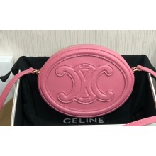 Celine OVAL BAG CUIR TRIOMPHE in SMOOTH CALFSKIN 198603 Pink