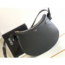 Celine besace noeuds français Bag in Shiny Calfskin 198008 Black