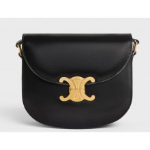Celine BESACE CLEA BAG in Shiny calfskin 110413 Black