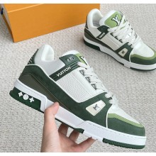 Louis Vuitton Men's LV Trainer Sneakers Top Quality Green 2023