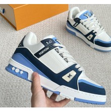 Louis Vuitton Men's LV Trainer Sneakers Top Quality Blue 2023