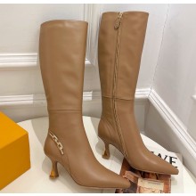 Louis Vuitton Heel 6.5cm Sparkle High Boots Brown 2023
