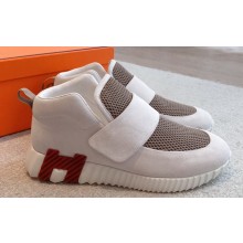 Hermes H Women/Men Sneakers in stretch canvas and calfskin 03 2023
