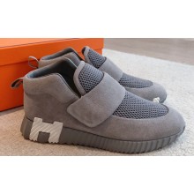 Hermes H Women/Men Sneakers in stretch canvas and calfskin 04 2023