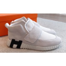 Hermes H Women/Men Sneakers in stretch canvas and calfskin 05 2023