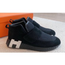 Hermes H Women/Men Sneakers in stretch canvas and calfskin 06 2023