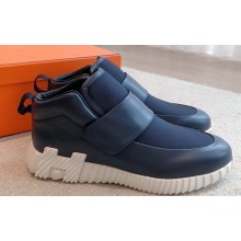 Hermes H Women/Men Sneakers in stretch canvas and calfskin 09 2023
