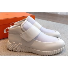 Hermes H Women/Men Sneakers in stretch canvas and calfskin 12 2023