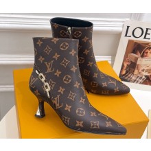 Louis Vuitton Heel 6.5cm Sparkle Ankle Boots Monogram Canvas 2023