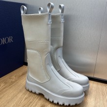 Dior Garden Rubber Women/Men Rain Boots Light Gray 2023