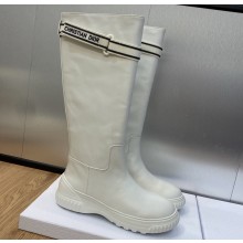 Dior D-Racer Boots in Calfskin White 2023
