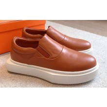 Hermes Hiro Women/Men loafers in calfskin Brown 2023