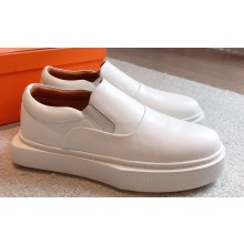 Hermes Hiro Women/Men loafers in calfskin White 2023