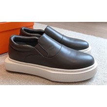 Hermes Hiro Women/Men loafers in calfskin Gray 2023